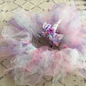 Unicorn headband and tutu